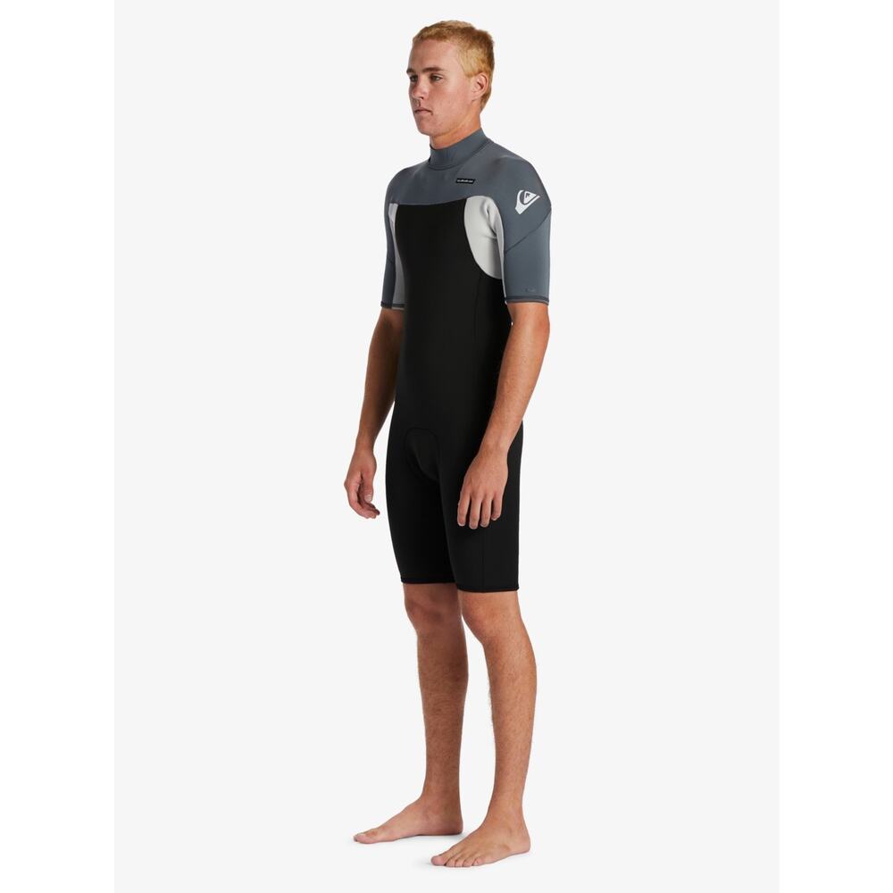 Quiksilver Men Short Sleeve Spring Wetsuit 2/2mm Everyday Sessions Surf Suit - Picture 2 of 6